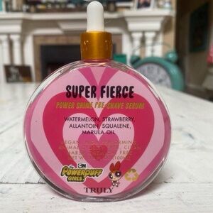 TRULY Super Fierce Power Shine Pre-Shave Serum - Pink with Gold Dropper
